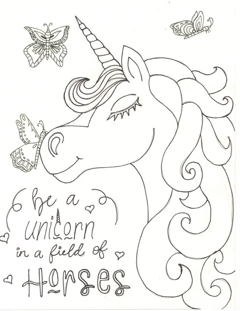 Unicorn coloring pages raising smart girls