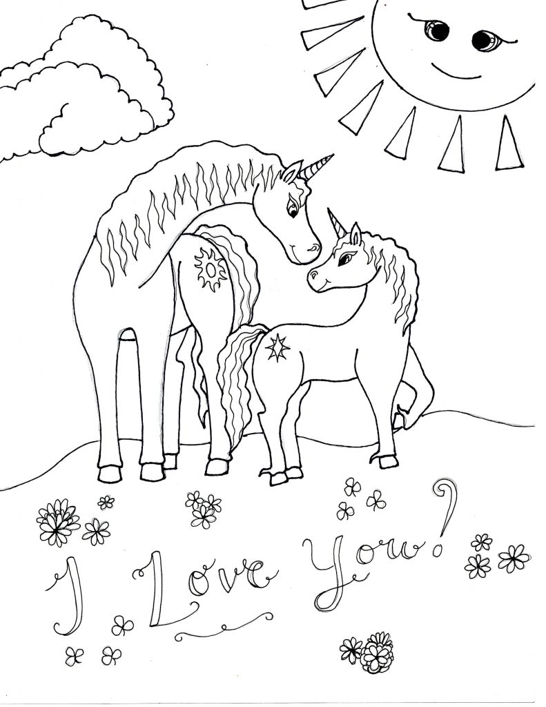 Unicorn coloring pages raising smart girls