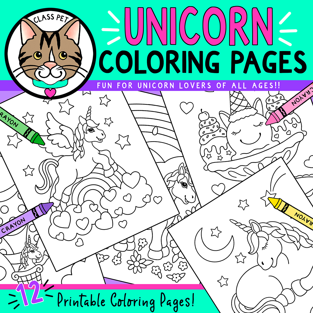 Unicorn coloring pages made by teachers