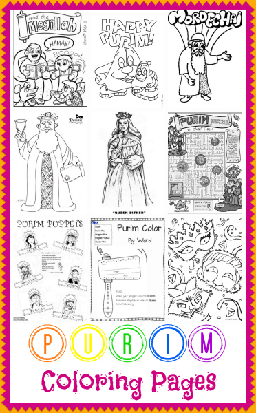 Purim coloring pages