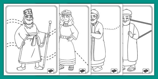 The story of purim character coloring sheets teacher made