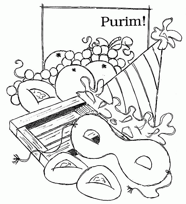 Free purim coloring pages pdf