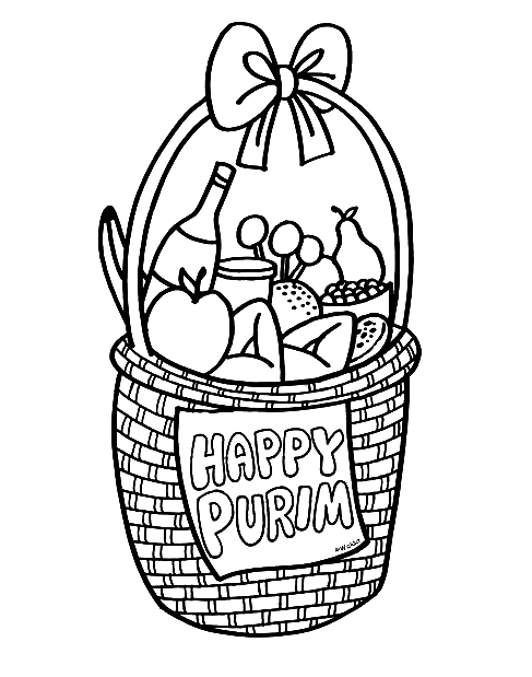 Purim coloring pages printable for free download