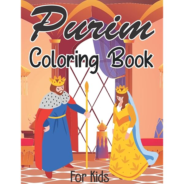 Purim coloring book for kids the megillah purim story and traditions of purim color the scroll of esther mejru ash books