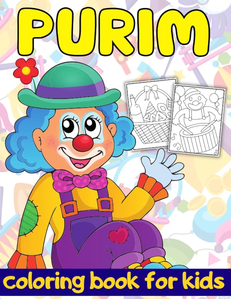 Purim coloring book for kids purim coloring book with unique illustrations for kids ages