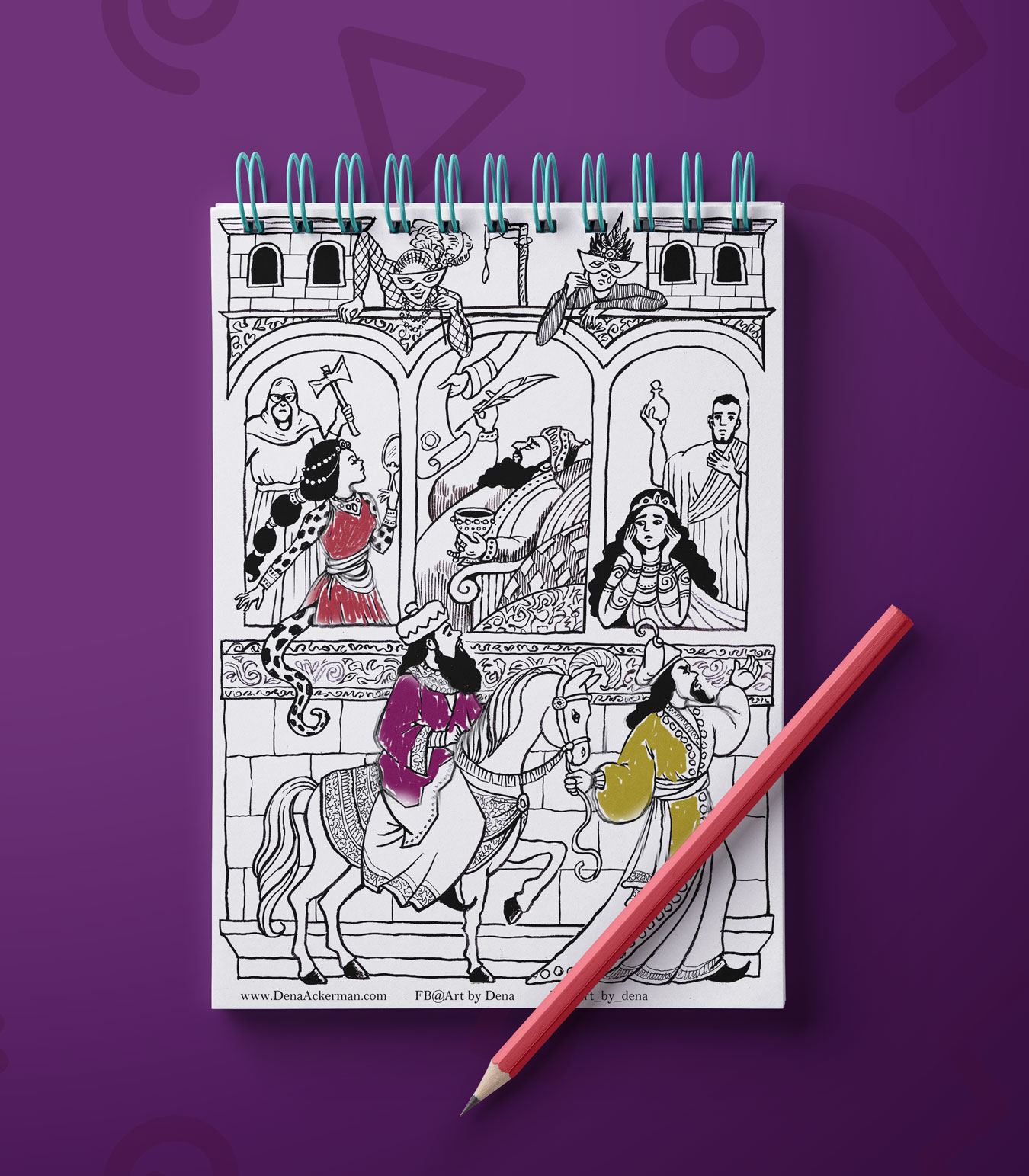 Free download along with adar es our purim coloring page