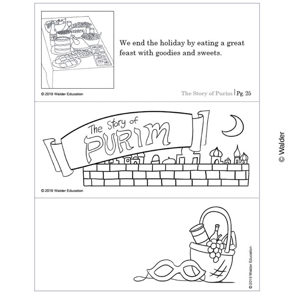 The story of purim coloring book walder education