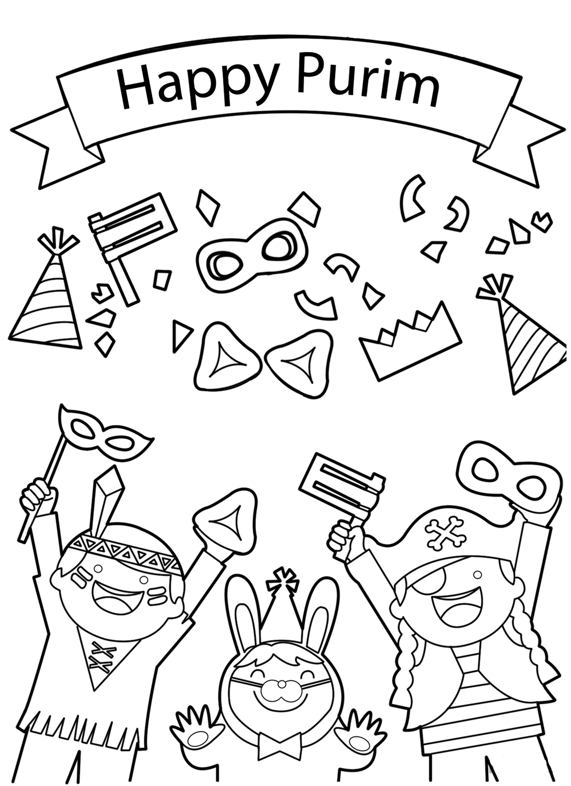 Free purim coloring pages pdf