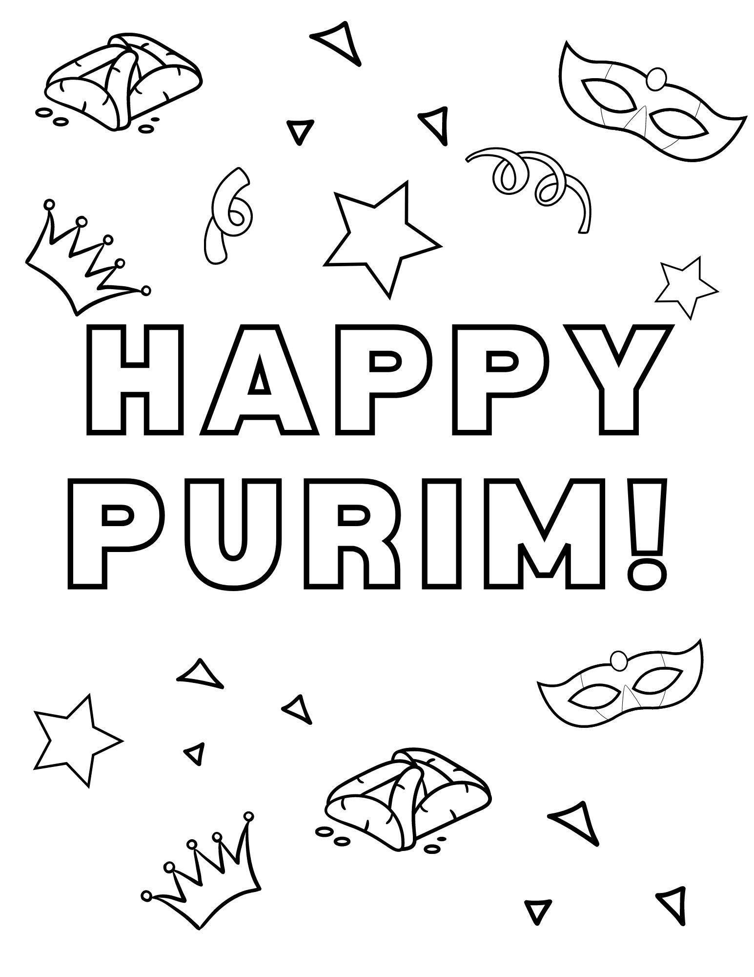 Purim coloring pages purim printables jewish coloring pages jewish holiday coloring pages mishloach manot happy purim coloring pdf