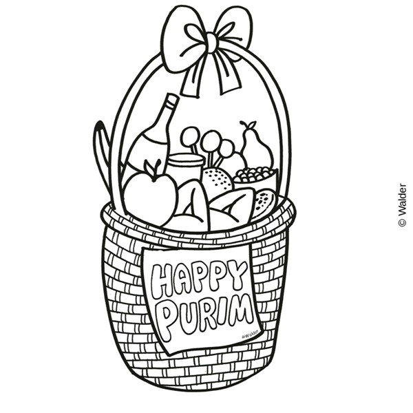 Happy purim on shalach manos basket walder education