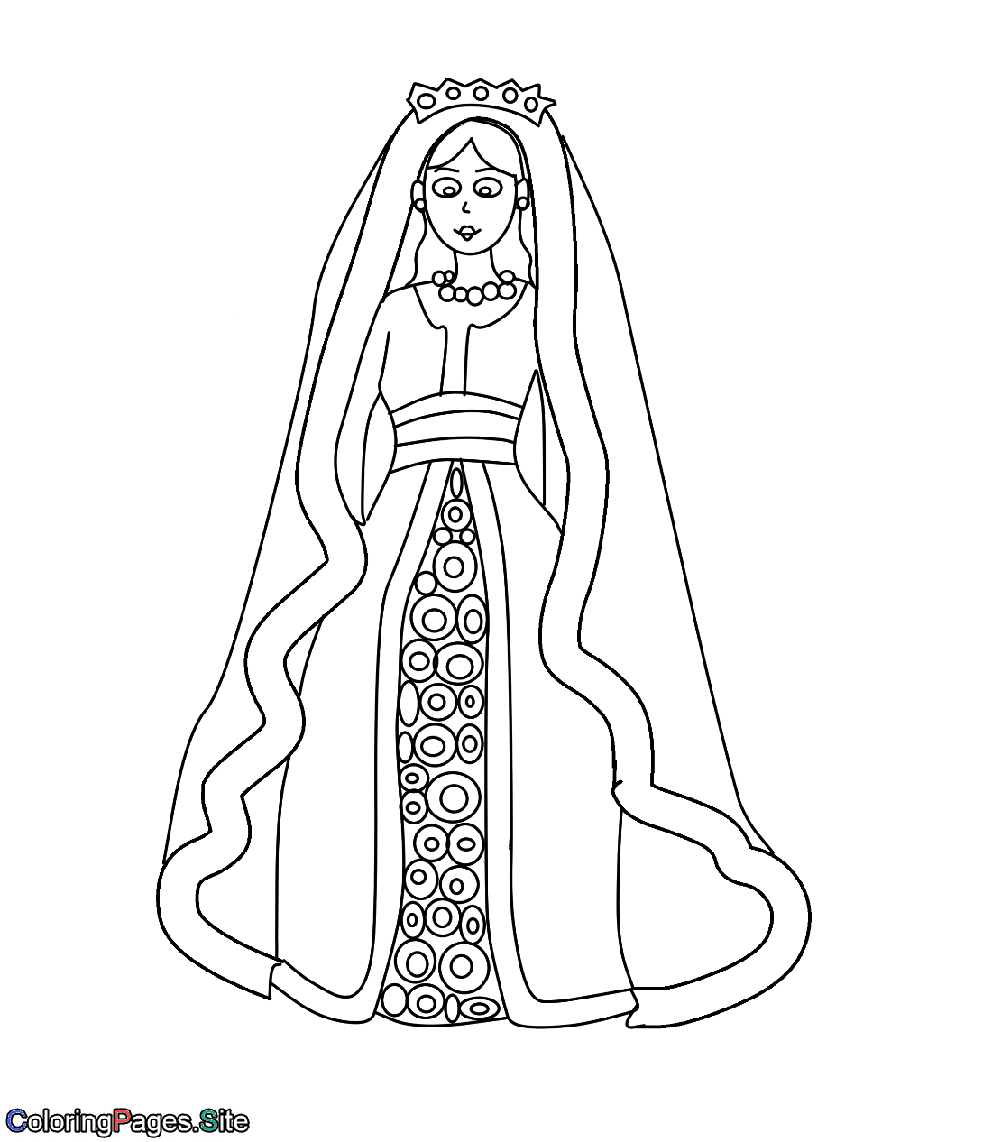 Purim queen esther online coloring page