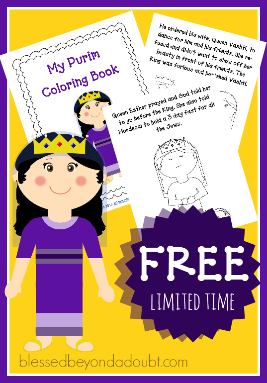 Free purim bible story coloring book fun way to study esther