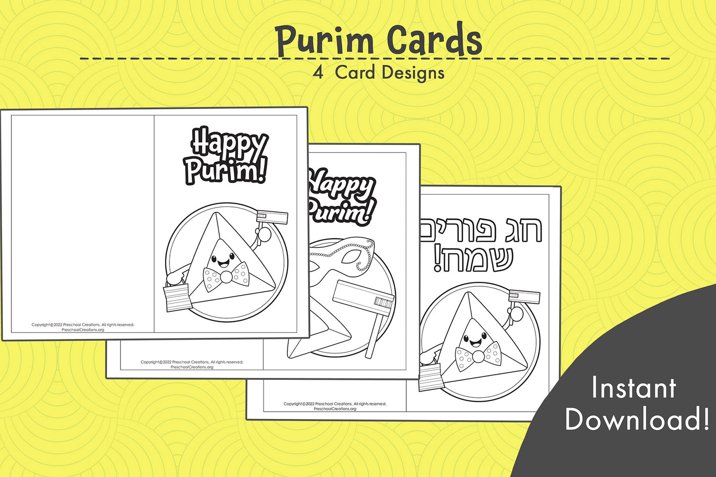 Purim greeting cards â preschool creations