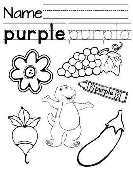 Purple coloringtracing page by alana kendall tpt