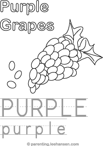 Purple color trace and read activity sheet