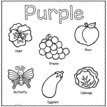 The color purple printable activities color of the week tpt