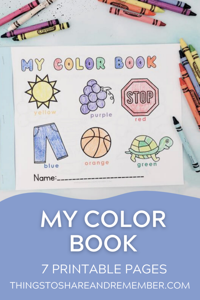 Free printable my color book coloring pages activity share remember celebrating child home