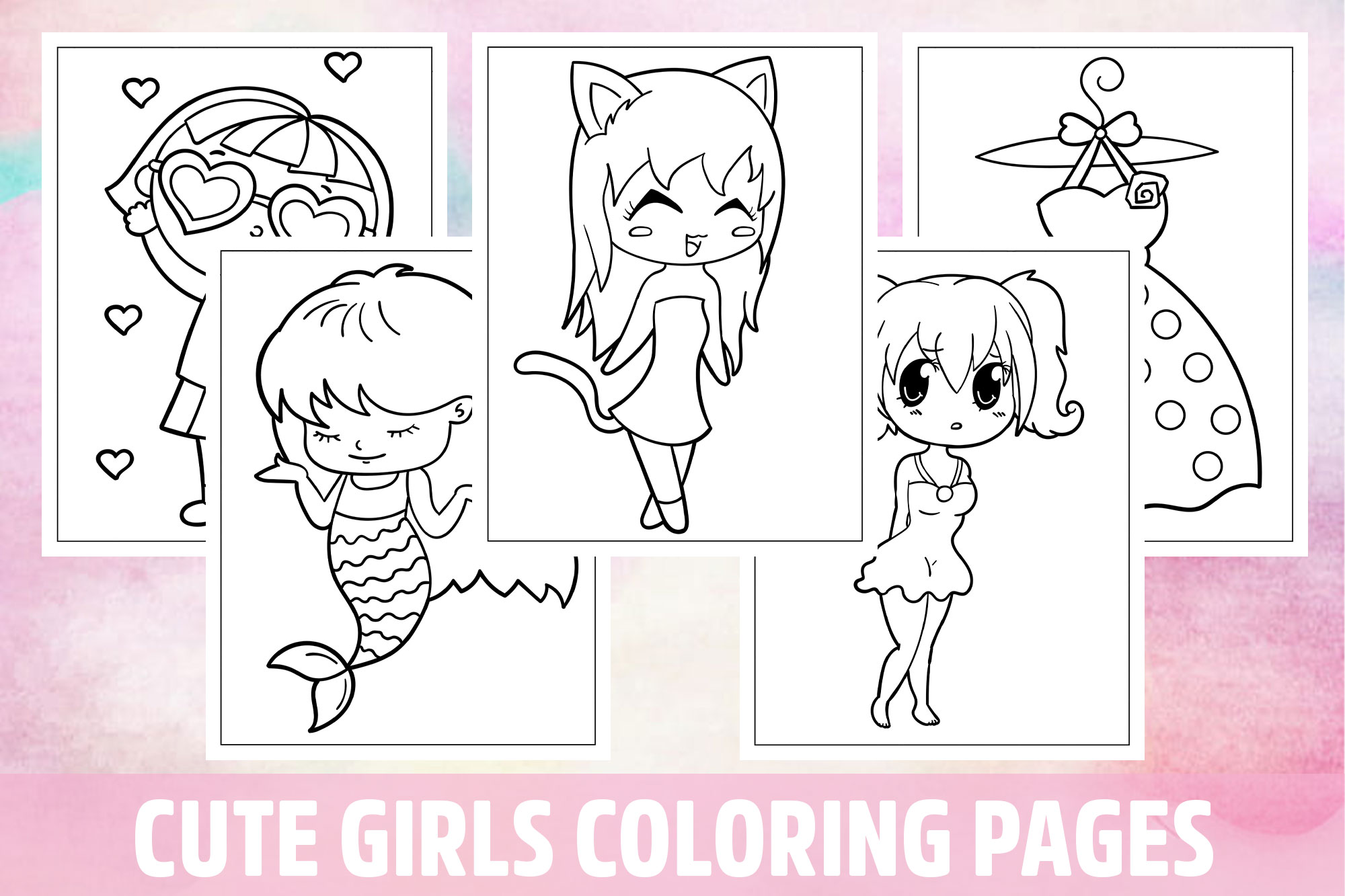 Cute girls coloring pages for kids girls boys teens birthday school activity made by teachers