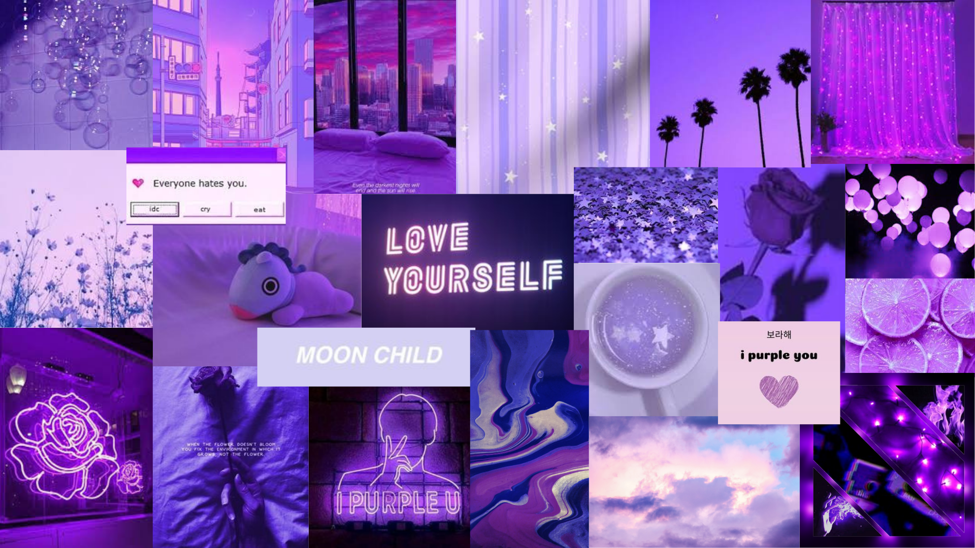 Violet aesthetic laptop wallpapers