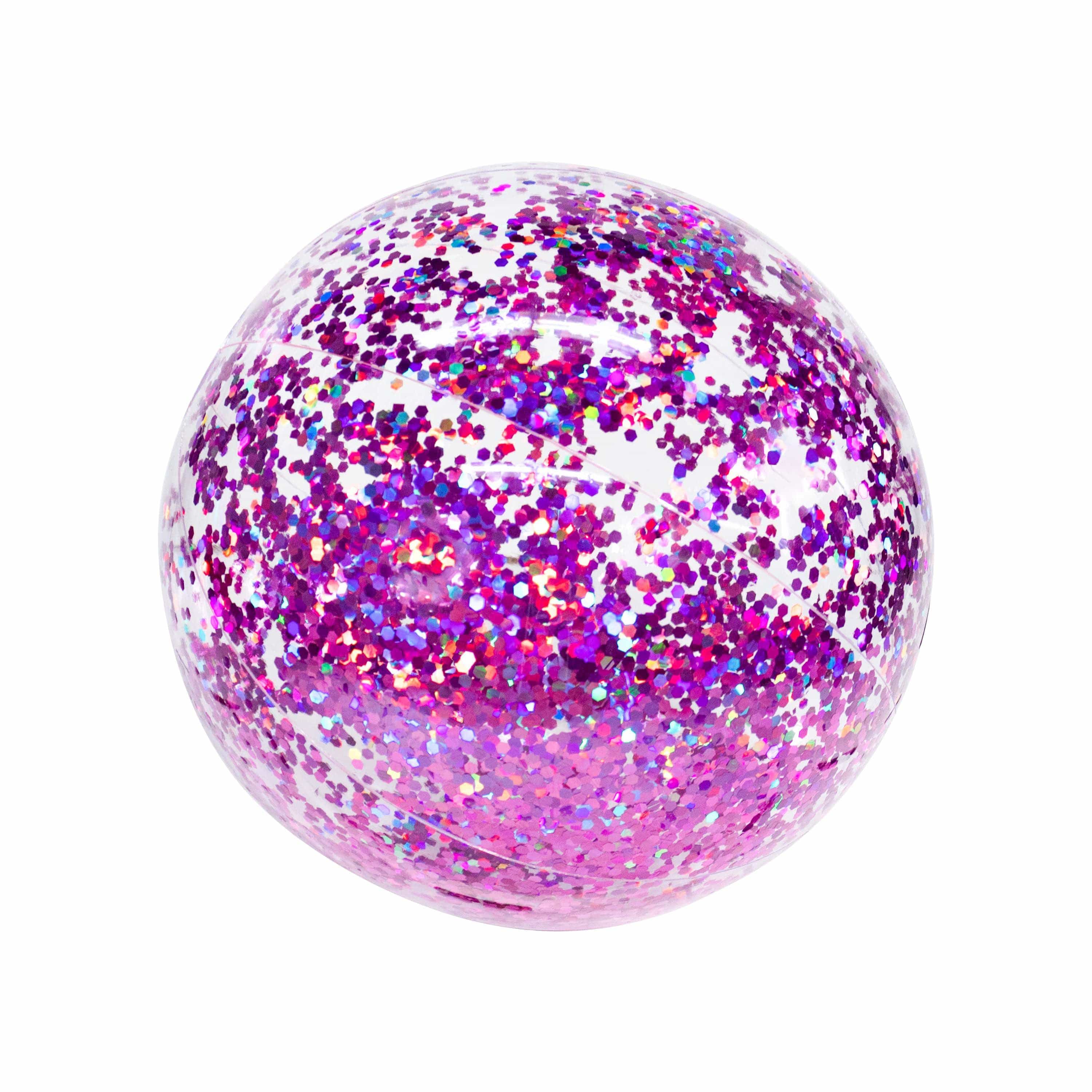 Inflatable beach ball orchid color glitter jumbo size â