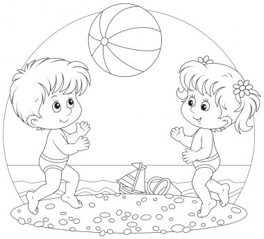 Coloring pages beach ball coloring page