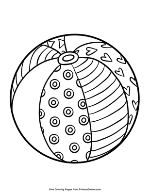 Beach ball coloring page â free printable pdf from