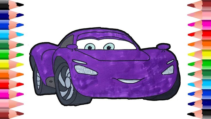 Holley cars coloring page â how to draw and color holley cars â cars col cars coloring pages purple car drawings