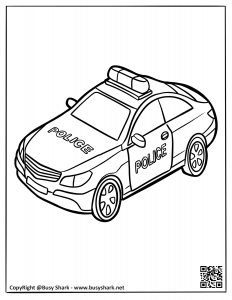 Police car coloring page