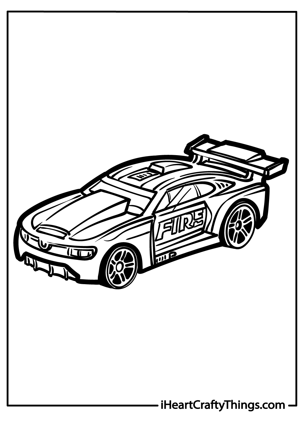 Hot wheels coloring pages free printables