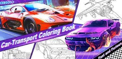 Cars transport coloring games for android