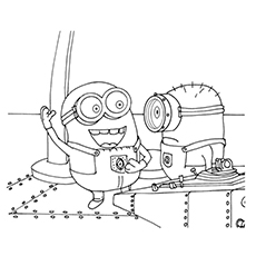 Cute minions coloring pages for your toddler