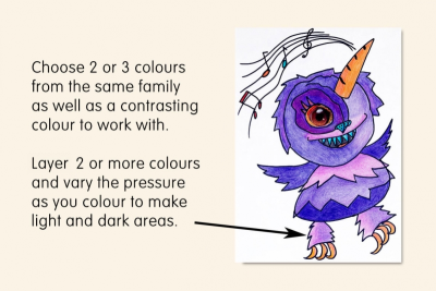 Nada lesson plans purple people eater â colour contrast