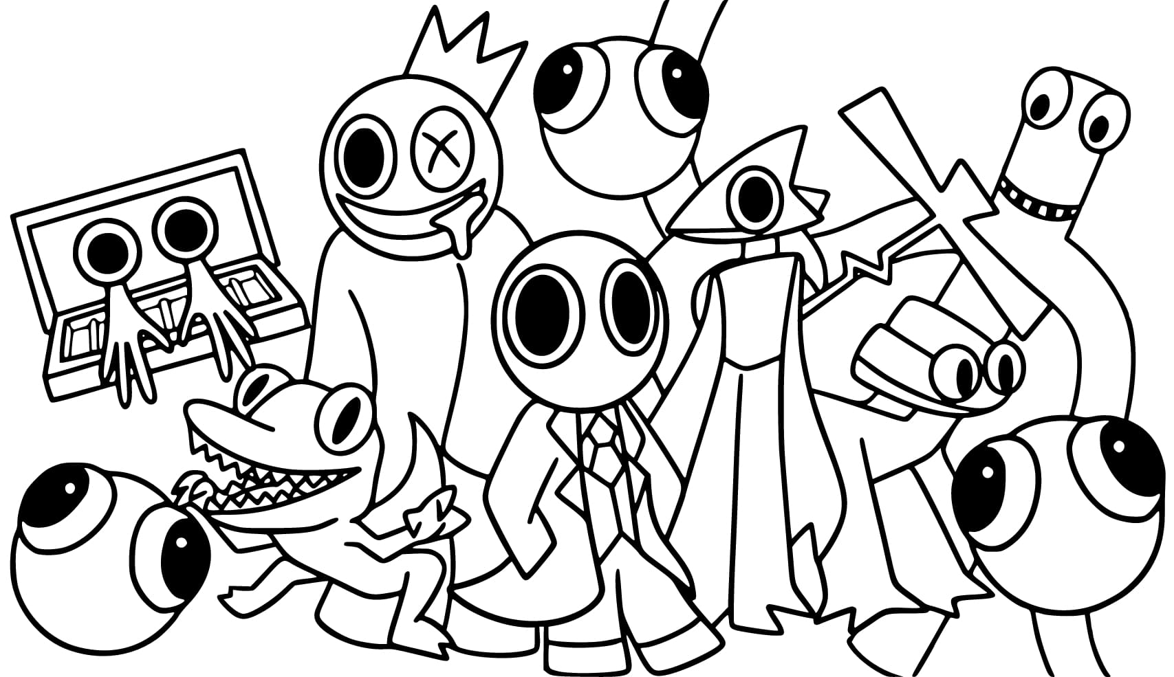 Explore the magic of rainbow friends coloring pages