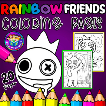 Rainbow friends coloring pages for kids i fun rainbow friends coloring delight