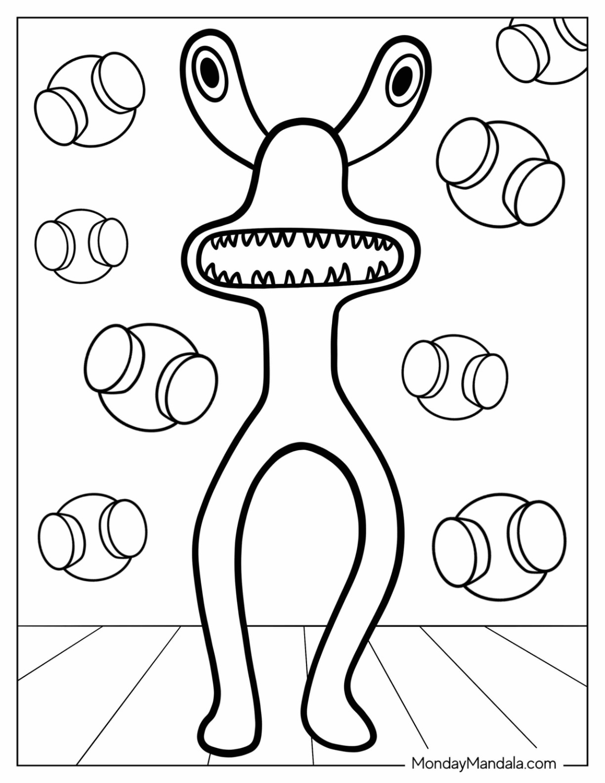 Rainbow friends coloring pages free pdf printables