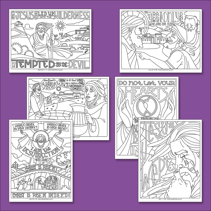 Bible story coloring pages spring â illustrated ministry