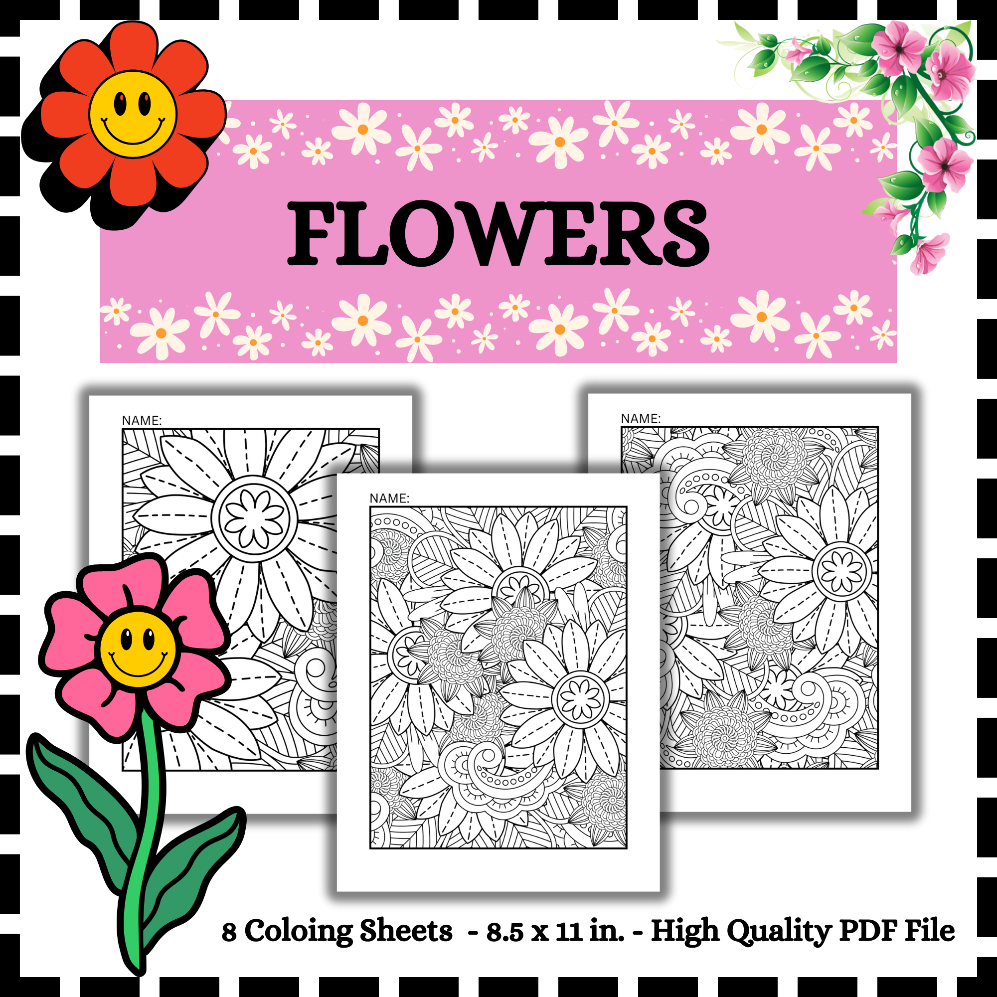 Flowers coloring sheets flowers coloring pages made by teachers