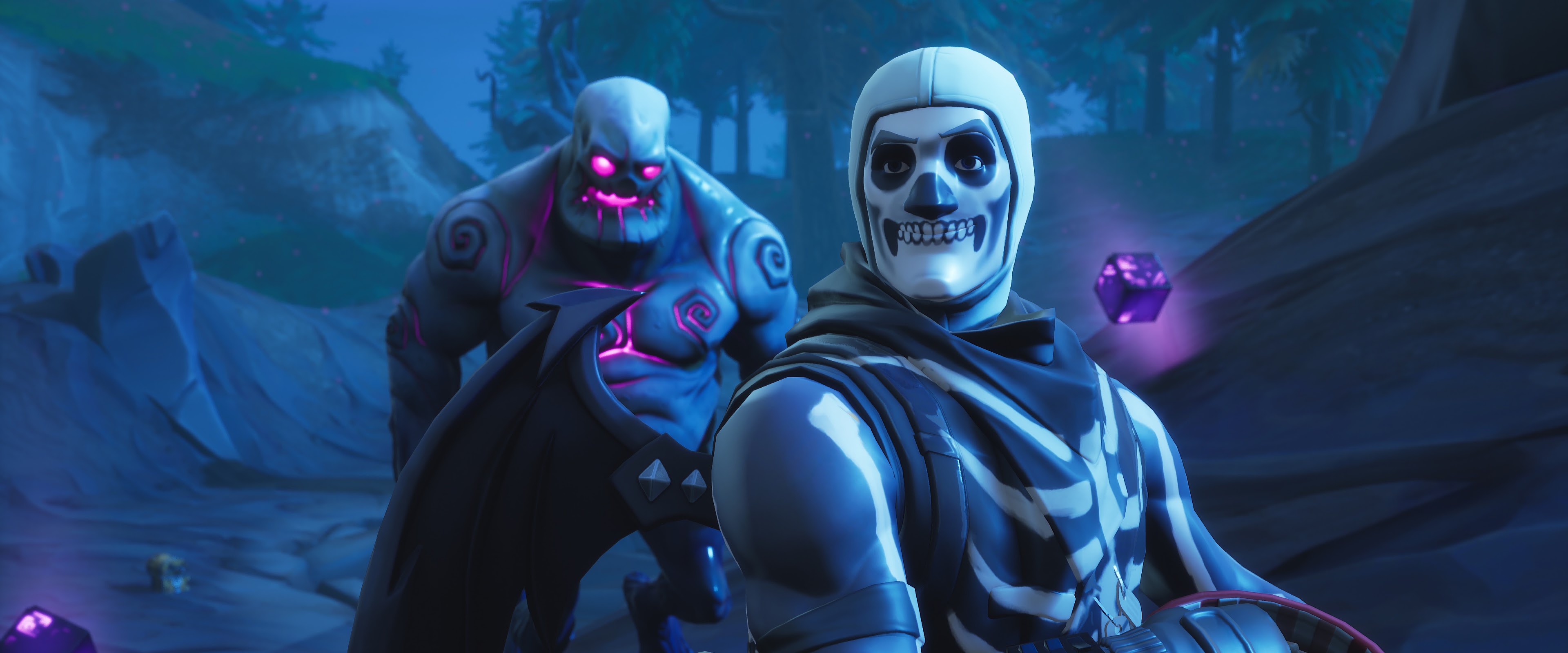 Skull trooper fortnite battle royale k wallpaper