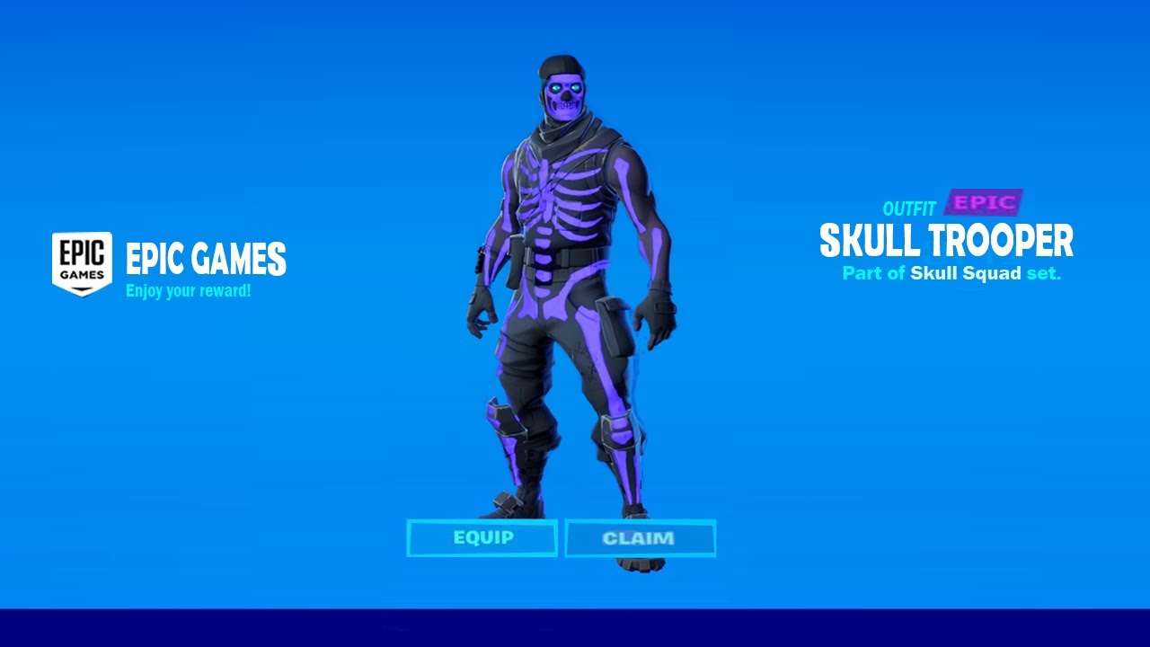 How to get purple skull trooper skin now free in fortnite unlock skull trooper free skull ranger