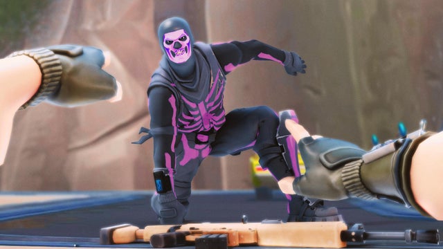 Purple skull trooper wallpaper blender rfortnitebr