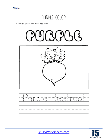 Purple worksheets