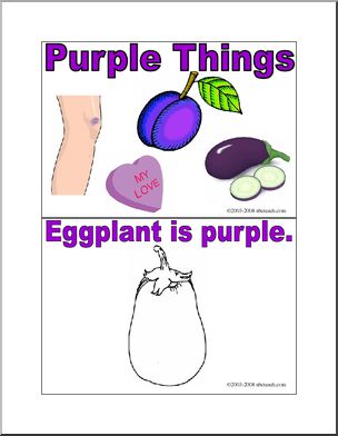 Purple things booklet coloring pages i