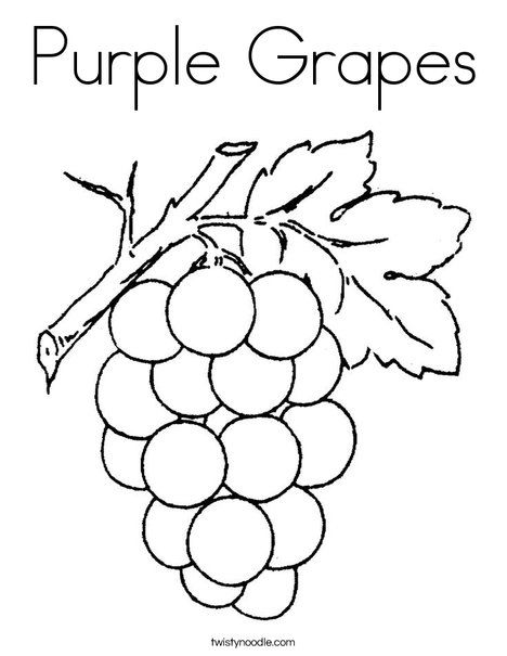 Purple grapes coloring page fruit coloring pages coloring pages free coloring pages