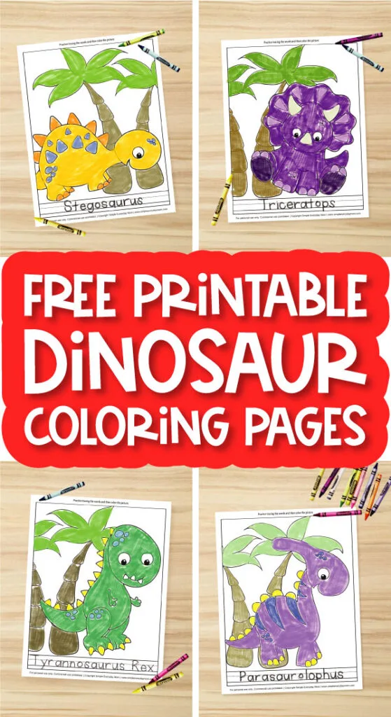 Free printable dinosaur coloring pages for kids