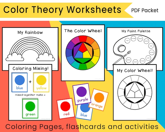 Color theory worksheets coloring pages and activities for kids