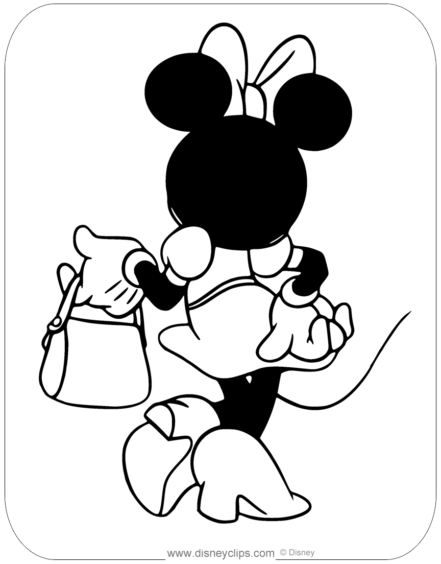 Minnie mouse fashion coloring pages