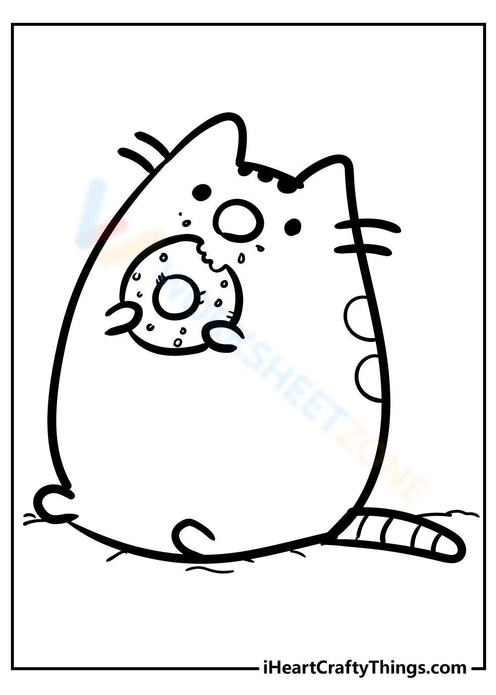 Free printable pusheen coloring pages for kids