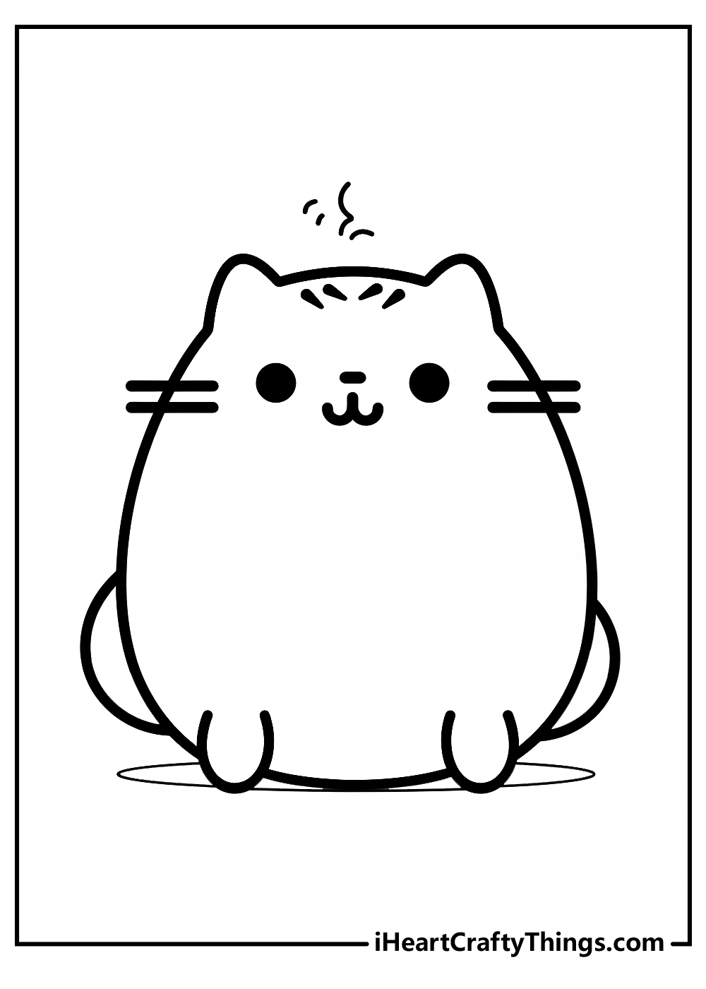 Pusheen coloring pages free printables