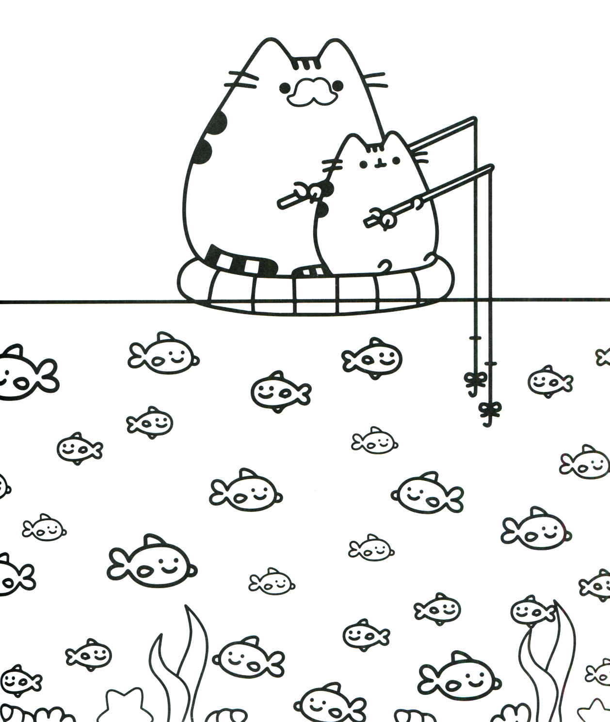 Pusheen coloring pages