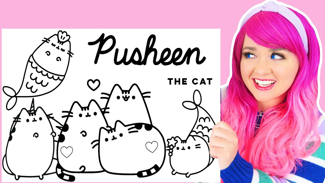 Coloring pusheen the cat unicorn eraid coloring pages prisacolor arkers